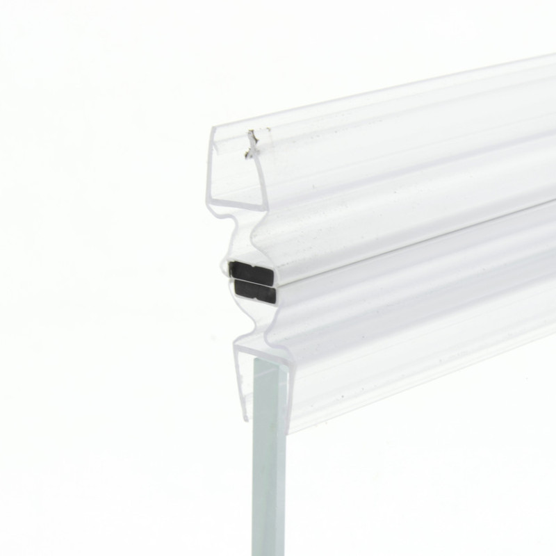 Магнітний ущільнювач для душової кабіни, плавальний, прозорий (МСФ КЛ) завдовжки 2 м 8 мм.