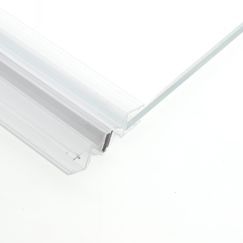 Магнітний ущільнювач для душової кабіни, плавальний, прозорий (МСФ КЛ) завдовжки 2 м 10 мм.