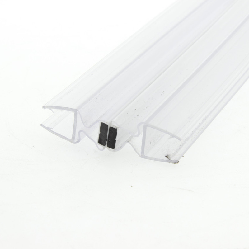 Магнітний ущільнювач для душової кабіни, плавальний, прозорий (МСФ КЛ) завдовжки 2 м 10 мм.