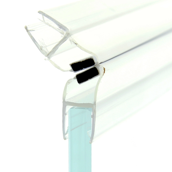 Магнітний ущільнювач для душової кабіни, чорний ( МС0822БЛ ) довжиною 2,2 м