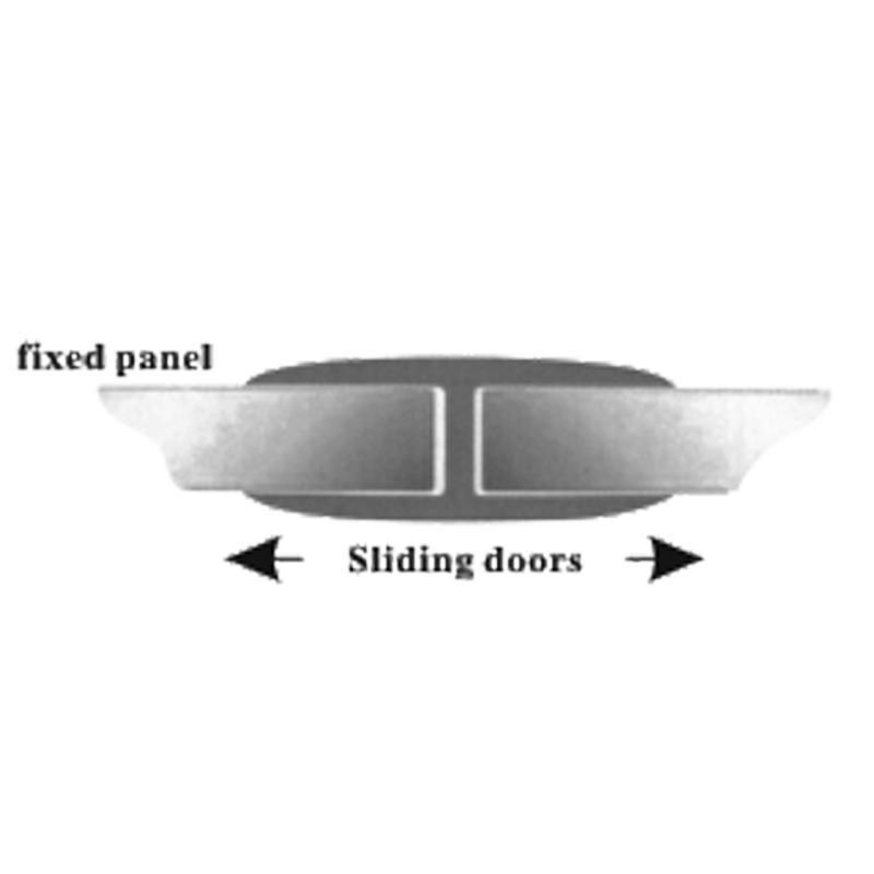 З'єднувач скла душової кабіни (ФС03Д) Н-подібний 8 мм.