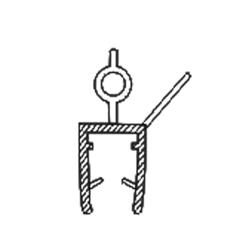 Ущільнювач для душової кабіни, нижній (ФС06А) 10 мм.