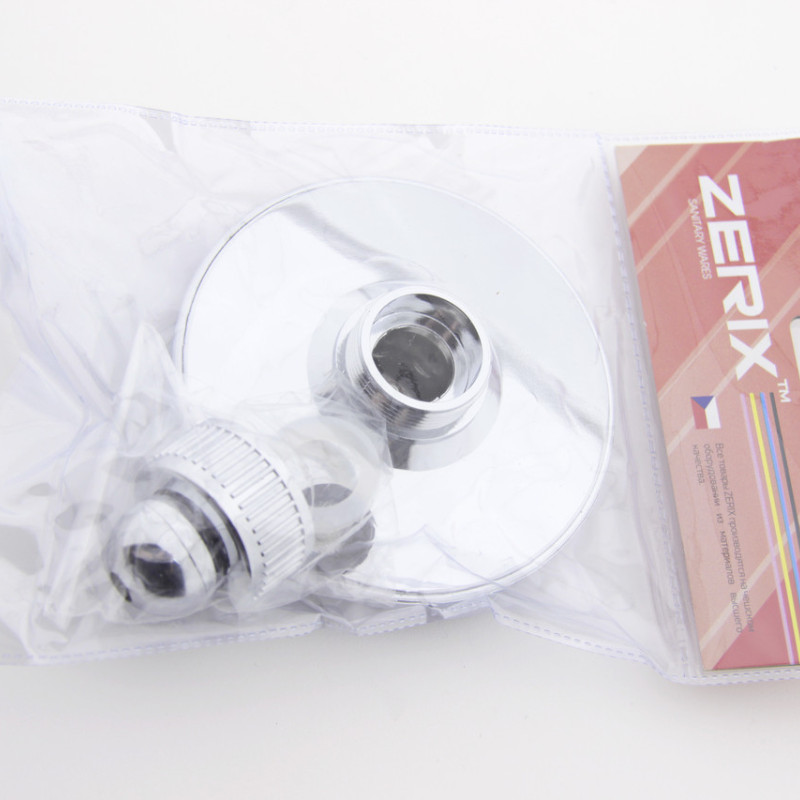 Верхній душ на шарнірі діаметром 100 мм. Хром, пластик