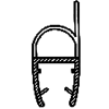 Ущільнювач для дверей душової кабіни (ФС07А) 8 мм.