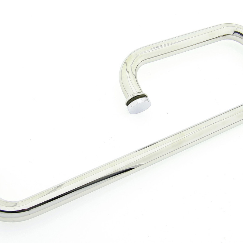 Ручка для скляних дверей, три отвори в склі ( Н-645) Метал 360х185