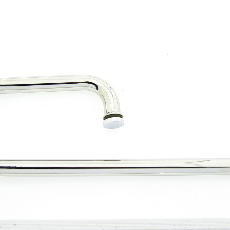 Ручка для скляних дверей, три отвори в склі ( Н-645) Метал 400х200