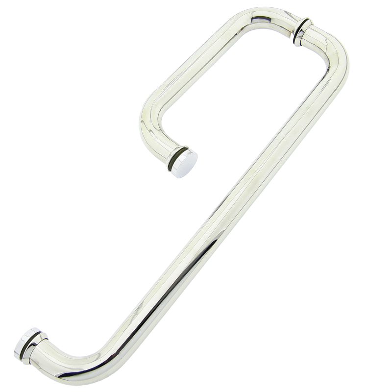 Ручка для скляних дверей, три отвори в склі ( Н-645) Метал 425х225