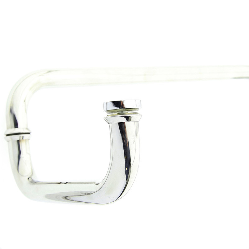 Ручка для скляних дверей, три отвори в склі ( Н-645) Метал 425х225