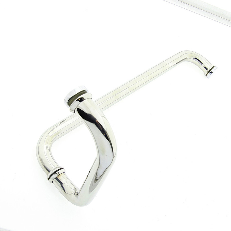 Ручка для скляних дверей, три отвори в склі ( Н-645) Метал 425х225