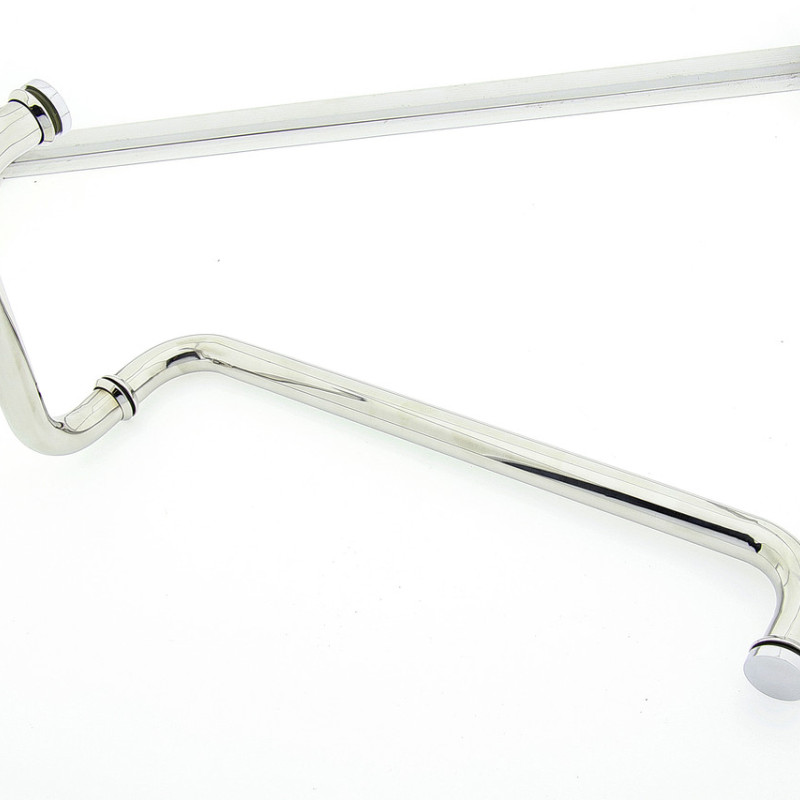 Ручка для скляних дверей, три отвори в склі ( Н-645) Метал 450х250