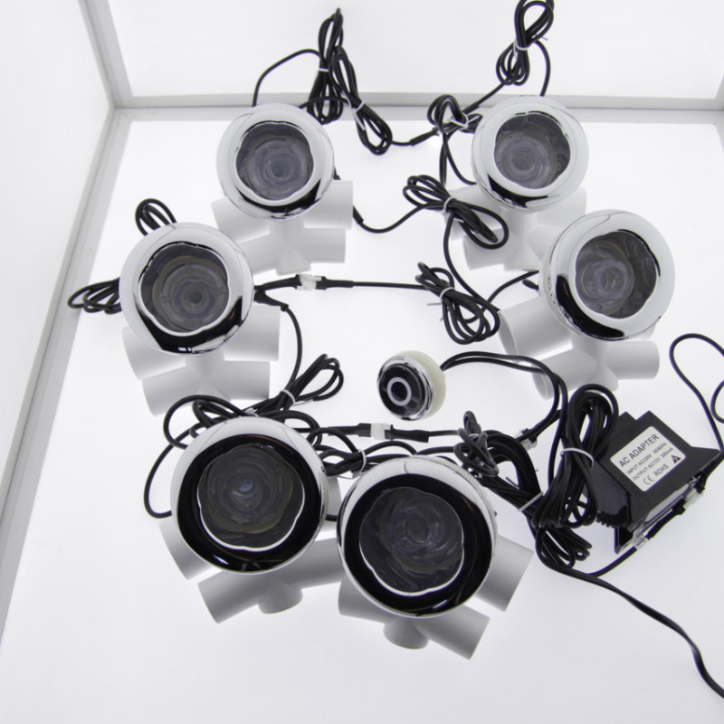 Форсунки для гідромасажної ванни з підсвіткою води в комплекті з кнопкою та блоком живлення ( ЛАЖ01 СИС )