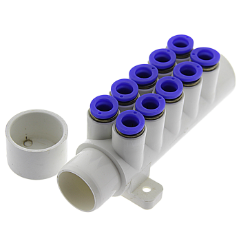 Колектор для шланг 8 мм. з системою быстрого разьеднання, на 12 пыдключень, підключення 32 мм. ( АМ 05 )