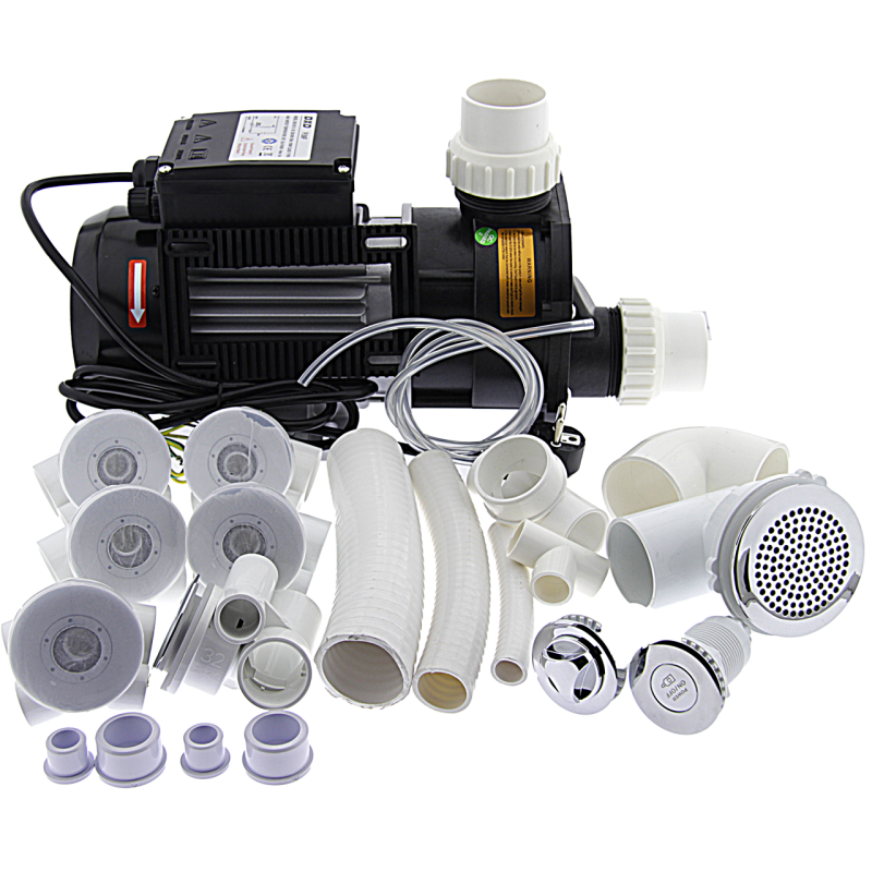 Комплект для гідромасажу на 6 форсунок з потужністю насоса 1100w (СЕТ-024 Г)