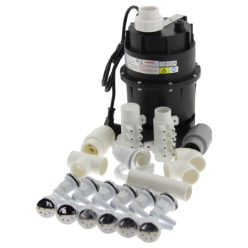 Комплект для аеромасажу на 12 пластикових форсунок із потужністю компресора 700w (СЕТ-2310А)