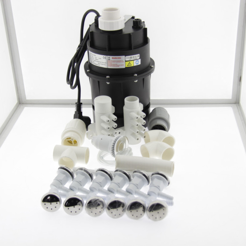 Комплект для аеромасажу на 12 пластикових форсунок із потужністю компресора 700w (СЕТ-2310А)