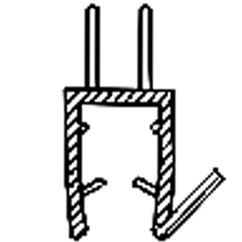 Ущільнювач для дверей душової кабіни, чорний (ФС06Е08 БЛ) довжина 2 м. 2200