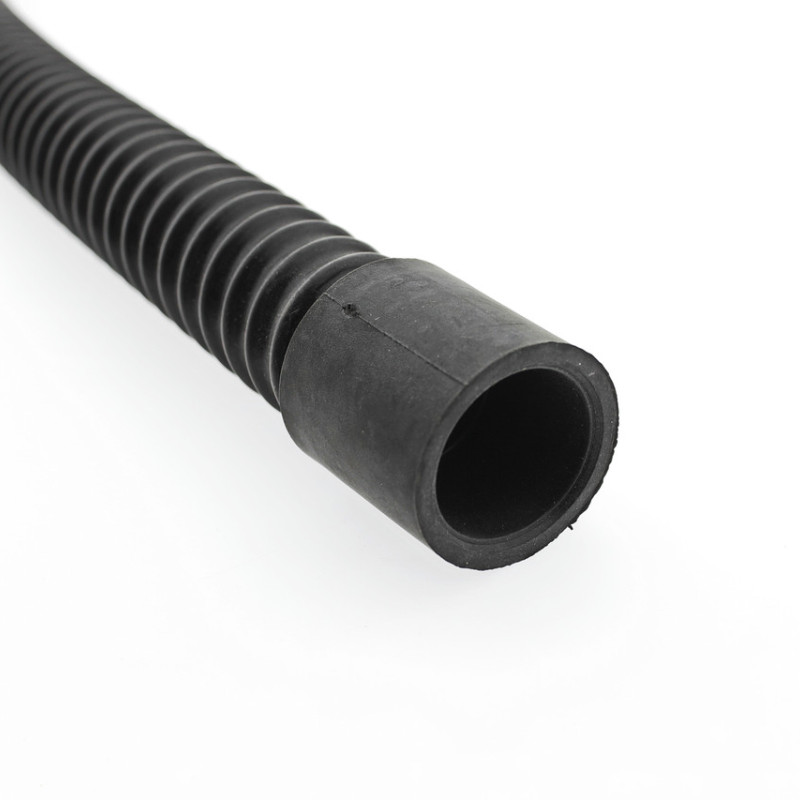 Шланг армований, м'який, чорний із гумовими наконечниками для аеромасажного компресора. 90 см.