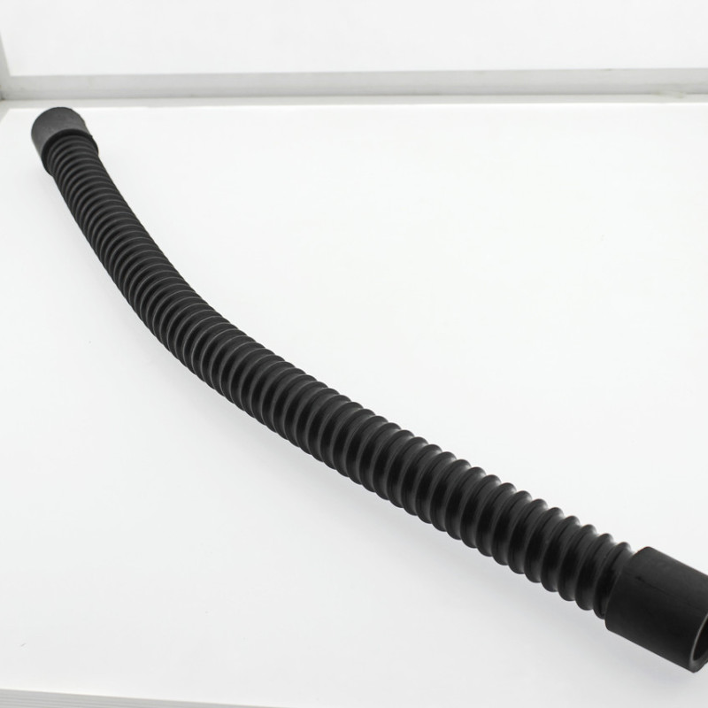 Шланг армований, м'який, чорний із гумовими наконечниками для аеромасажного компресора. 90 см.