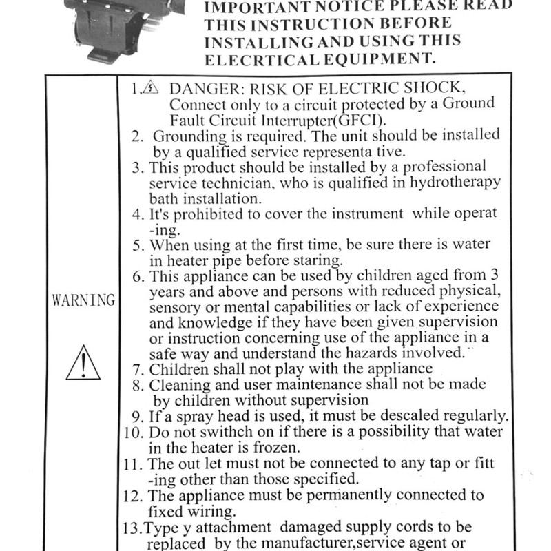 Водонагрівач проточний у ванну, чан ( Підігрів води у гідромассажній системі ) 3