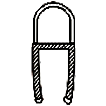 Ущільнювач для скляних дверей душових кабін (ФС07 КЛ) 4 мм.