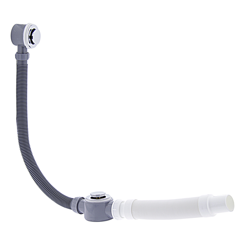 Сифон для ванни з клапанном та переливом