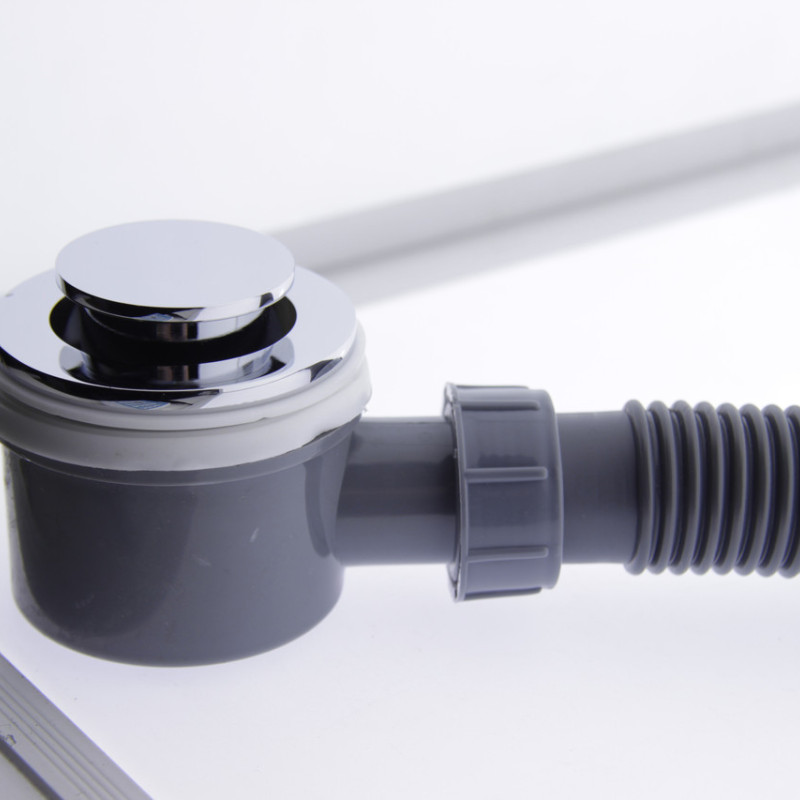 Сифон для ванни з клапанном та переливом