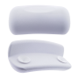 Підголовник для ванни на присосках, білий округлений