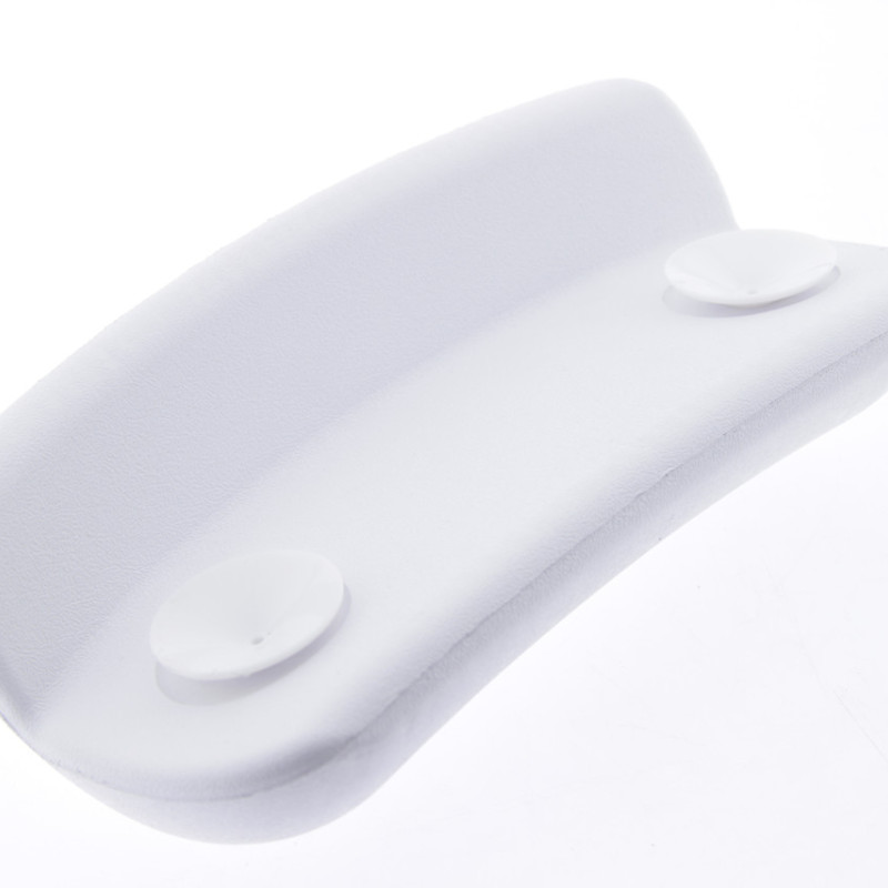 Підголовник для ванни на присосках, білий округлений