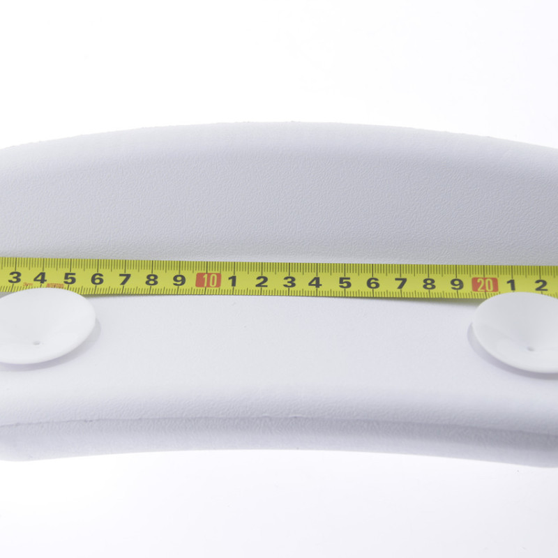 Підголовник для ванни на присосках, білий округлений