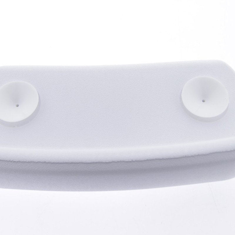 Підголовник для ванни на присосках, білий округлений
