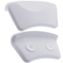 Підголовник для ванни на присосках, білий округлений