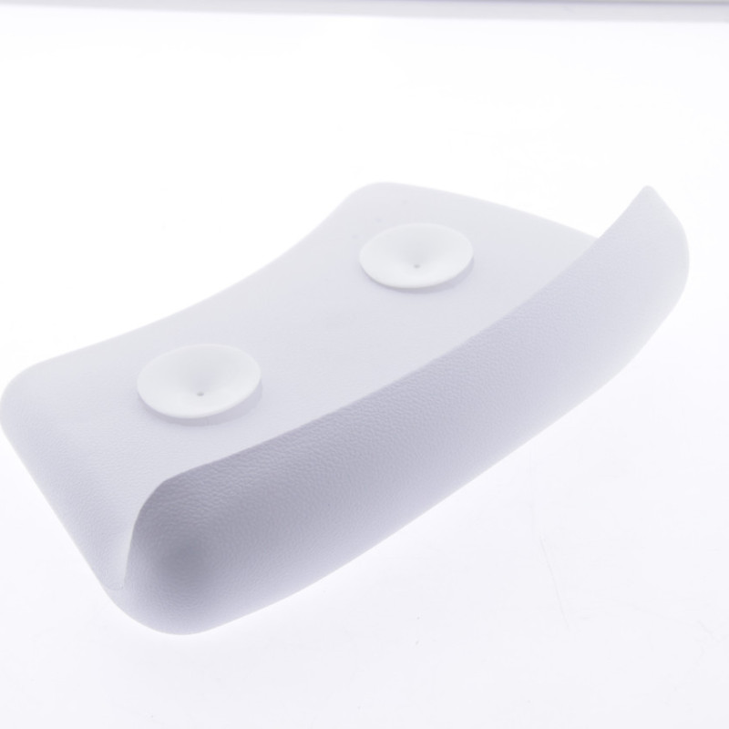 Підголовник для ванни на присосках, білий округлений