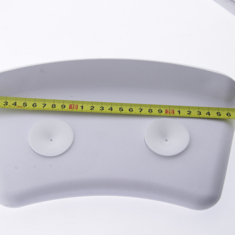 Підголовник для ванни на присосках, білий округлений