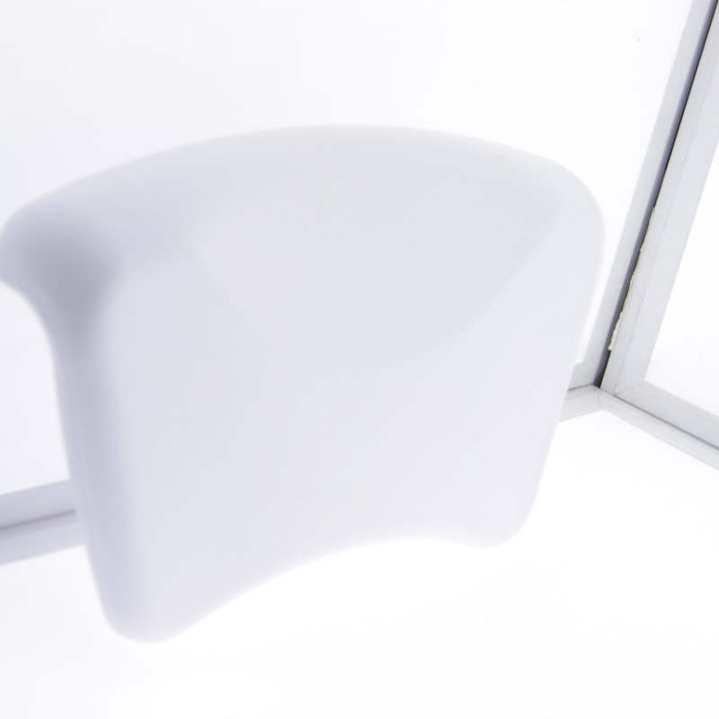 Підголовник для ванни на присосках, білий округлений