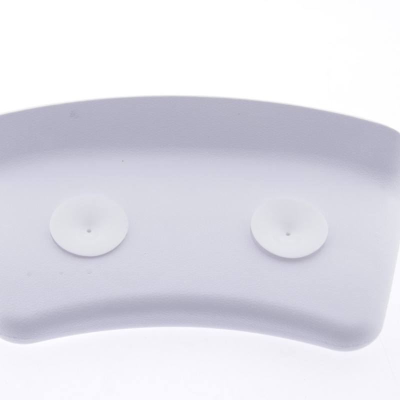 Підголовник для ванни на присосках, білий округлений