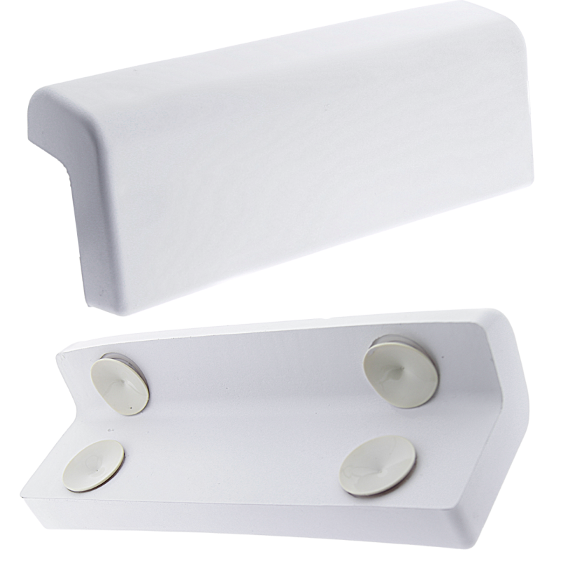 Підголовник для ванни на присосках, білий округлений