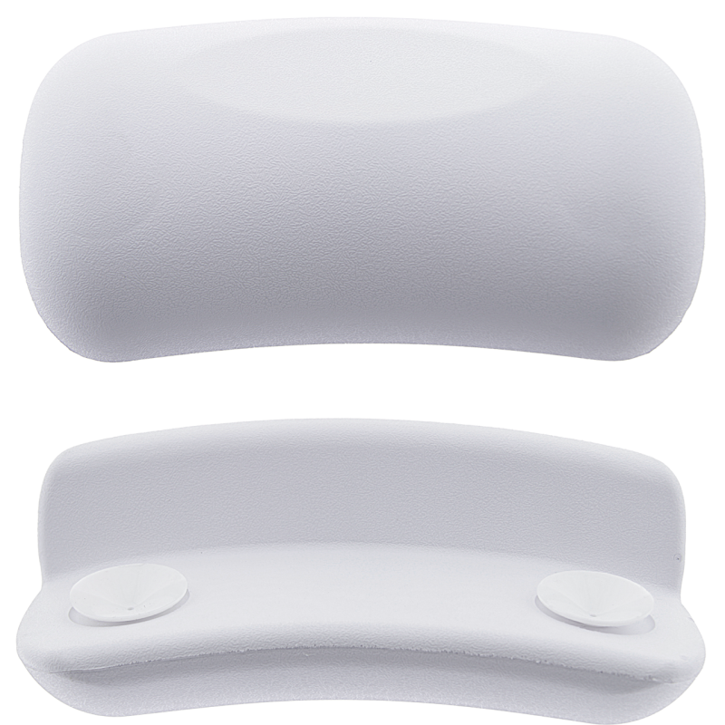 Підголовник для ванни на присосках, білий округлений