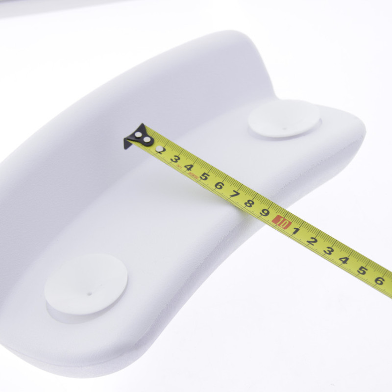 Підголовник для ванни на присосках, білий округлений