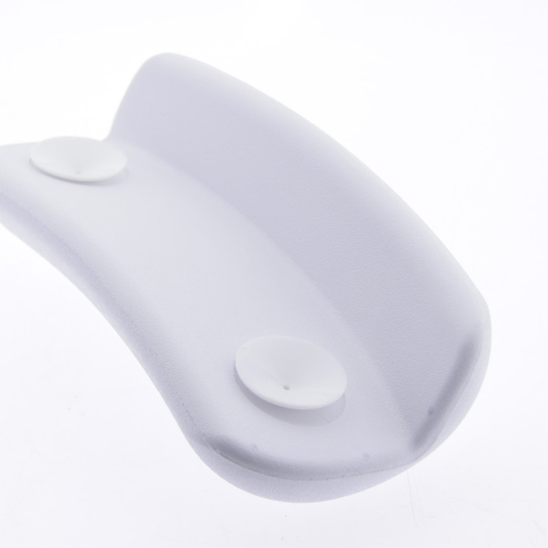 Підголовник для ванни на присосках, білий округлений