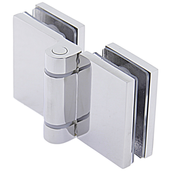 Петля скло-скло 180 г, без фіксації полірована неіржавка (КП202НС ПСС)