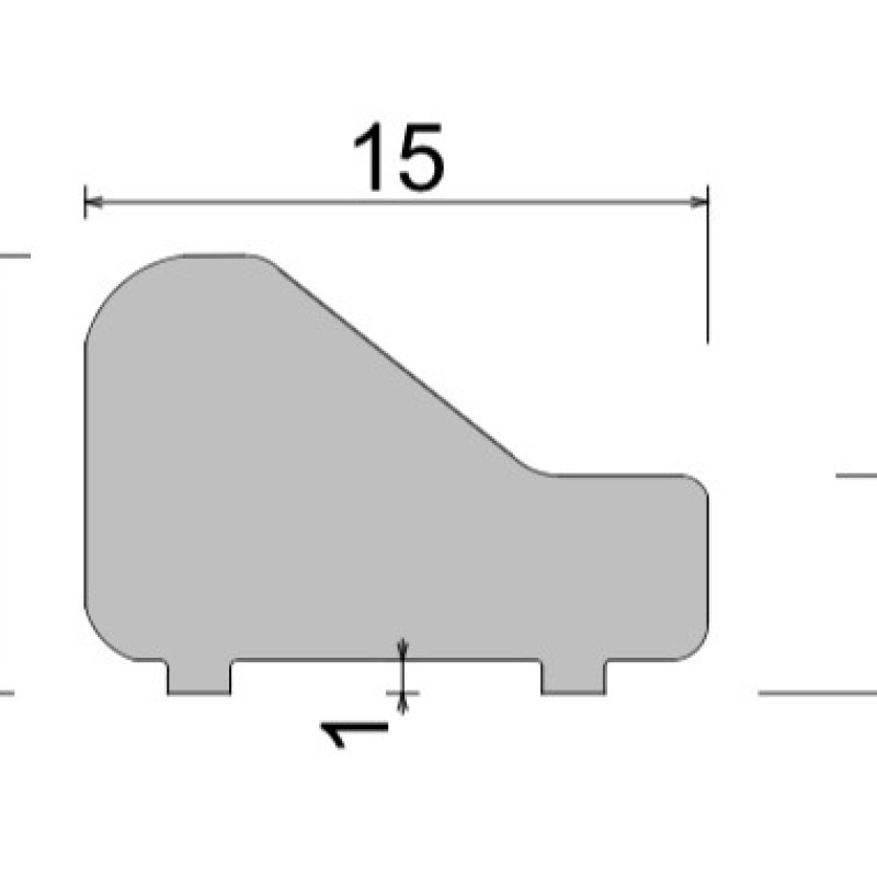 Поріг алюмінієвий в прэм душової кабіни