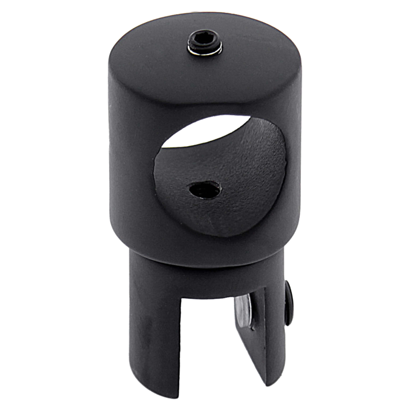 Конектор до труби 19 мм труба-Скло прохідний чорний мат (КН08 БЛ)