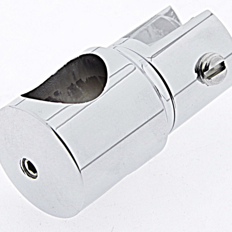 Конектор до труби 19 мм труба-Скло прохідний хром (КН08 ЦП)