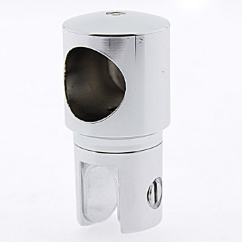 Конектор до труби 19 мм труба-Скло глухий хром (КН11 ЦП)