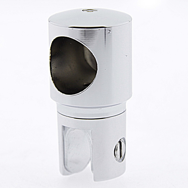 Конектор до труби 19 мм труба-Скло глухий хром (КН11 ЦП)