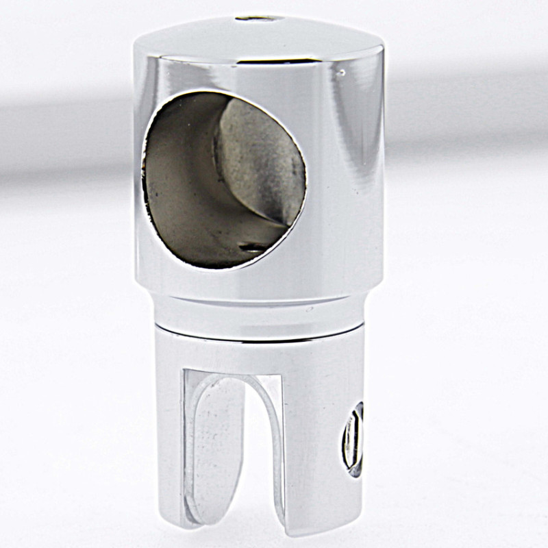 Конектор до труби 19 мм труба-Скло глухий хром (КН11 ЦП)