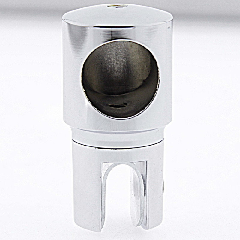 Конектор до труби 19 мм труба-Скло глухий хром (КН11 ЦП)