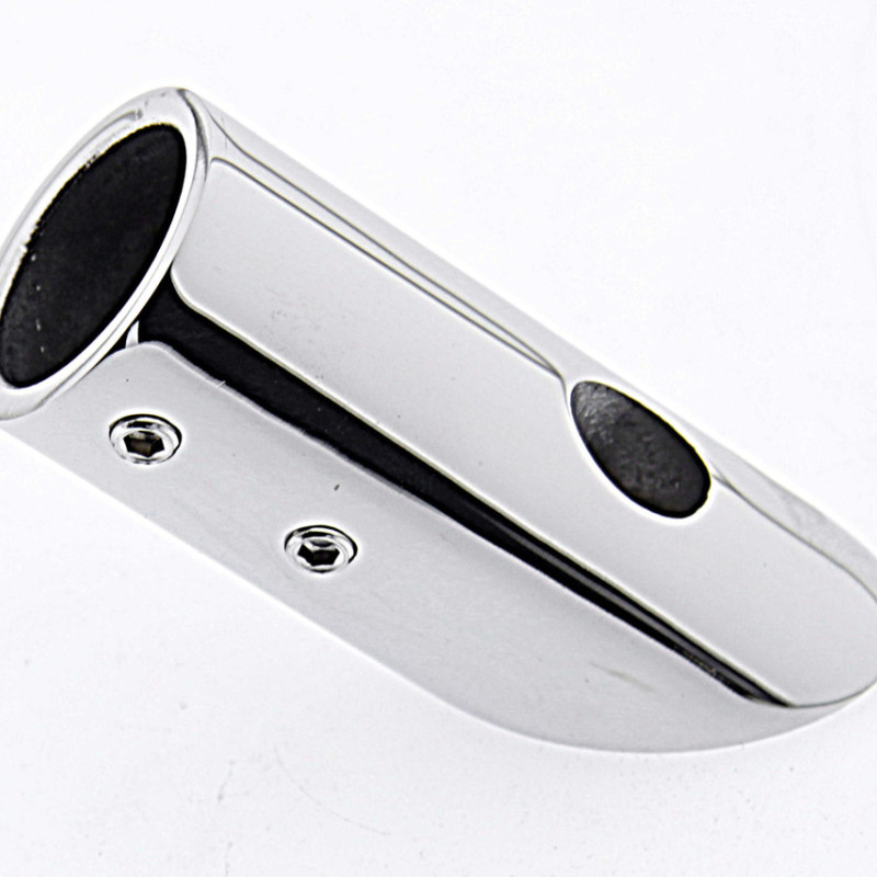 Конектор до труби 45° полірована неіржавка сталь (КН13 ПСС)