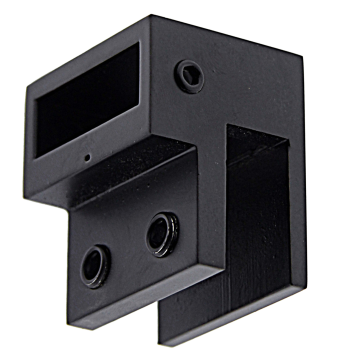 Кріплення скла до труби 30х10 кутовий 90° чорний глучений мат (КН21 БЛ)