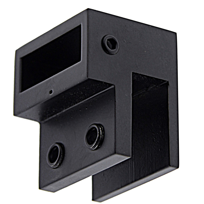 Кріплення скла до труби 30х10 кутовий 90° чорний глучений мат (КН21 БЛ)